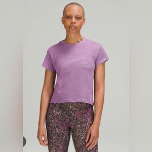 NWT Lululemon Train To Be Short Sleeve Top Purple Size 4 Women